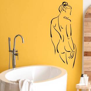 Xskin 20 cm Nude Woman Back Wall Sticker PVC Vinyl Self Adhesive Sticker