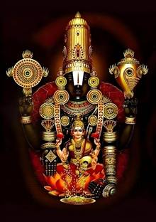 Dumdic 30 cm Sri Vishnu Bhagavan Beautiful Face A4 Strong Self Adhesive Sticker