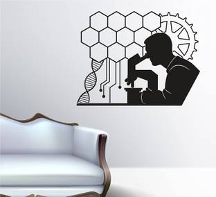 DECORNDECOR 60 cm science lab study wall sticker Self Adhesive Sticker