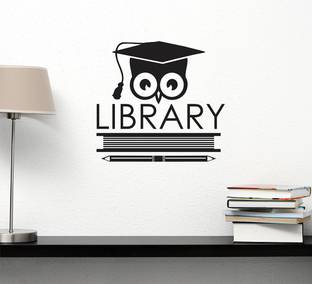 WALLDECORS 60.96 cm LIBRARY IMAGE Self Adhesive Sticker