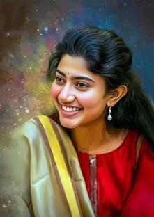 Dumdic 30 cm Nice Costume By Sai Pallavi A4 Strong Self Adhesive Sticker