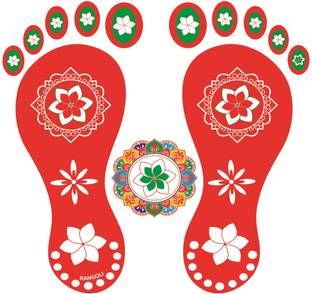 god & god's 4 cm LAXMI CHARAN Self Adhesive Sticker