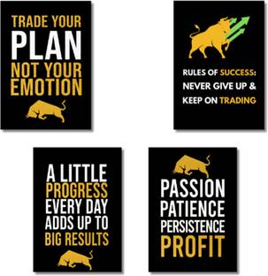 MARPAXS 29 cm Stockmarket Motivation Poster Trading Sharemarket Stickers Tradingsetup Sticker Self Adhesive Sticker