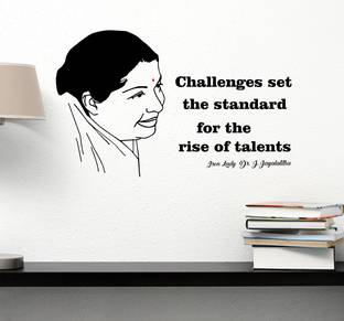 fuzzy 100 cm Jayalalitha Self Adhesive Sticker