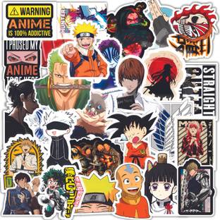 CodersParadise 3 cm Random Anime Vinyl Stickers for Mobile Phone, Case, Covers - Waterproof Self Adhesive Sticker