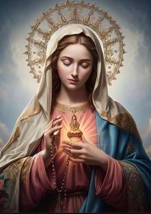 Dumdic 30 cm Mary Matha A4 Strong Self Adhesive Sticker