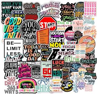 ClassyParadise 7.62 cm Motivation Inspiration Stickers for Laptop Motivational Inspirational Quote Removable Sticker