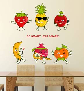 Zampyy 75 cm Be Smart Eat Smart Self Adhesive Sticker