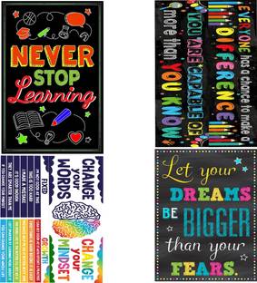 Wall gallery 45.72 cm Life Teaching Wall Decoration For Classroom,Study Room,Glowing Sticker 18x12Inc Self Adhesive Sticker