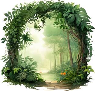 EXO DECOR 18 inch Trendy Forests Tree Wall Sticker For Home, Office Decoration EDWS_18643 Self Adhesive Sticker