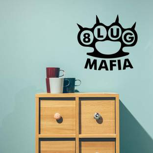 Xskin 29 cm 8 Lug Mafia Brass Knuckles Wall Decals, Easy to Apply and Remove Self Adhesive Sticker