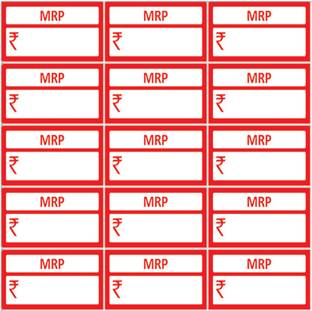 RSB HUB 3.8 cm MRP Stickers for General Use-38X20mm, Long Life and Generally Use Self Adhesive Sticker