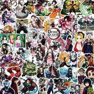 AnimeVerse 3 inch Demon Slayer Anime Stickers For Laptops, Water Bottle, Phone Case, Etc Self Adhesive Sticker