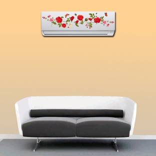 RANGOLI 90 cm Air Conditioner Rose Leaf Sticker 58 Self Adhesive Sticker
