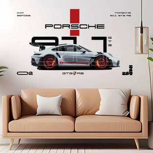 WallBiirds 60 cm Porsche 911 GTRS Wall Sticker Home Decoration Self Adhesive Sticker