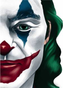sr enterprises 58 cm joker face joker design(43x58) Self Adhesive Sticker