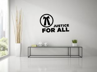 PEACOCKRIDE 60 cm Advocate I Justice For All I Lawyer I Wall Decal Self Adhesive Sticker
