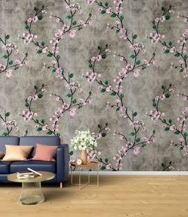 RoseCraft Vinyl Floral & Botanical Multicolor Wallpaper