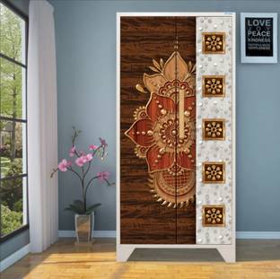 We Kreate 213 cm 3D Embossed Royal Almirah wallpaper Self Adhesive Sticker