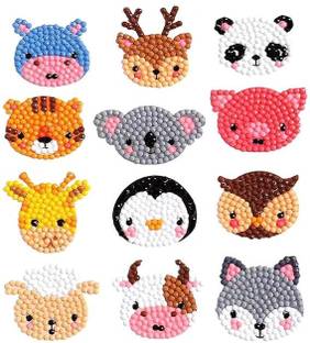 Sarang 5 inch Diamond Painting Stickers Kits for Kids, DIY 5D Diamond Art Mosaic Stickers Self Adhesive Sticker