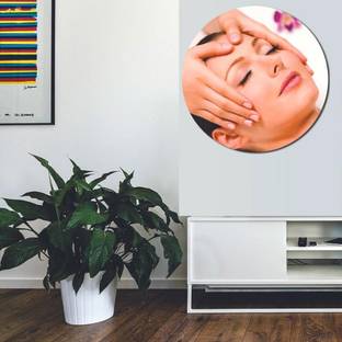 Sahaj Décor 18 cm Professionl spa facial wall poster size (18x18) Self Adhesive Sticker