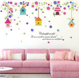 Littlebuds Colorful World Quotes Medium Vinyl Wallstickers (150 cm x 90 cm)