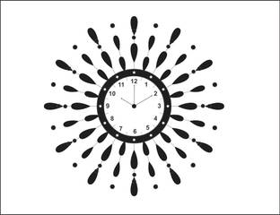 Sahaj Décor 58 cm Hd Beautiful Antique Wall Clock Home Office Decor Wall Sticker Size 22X23Inch Self Adhesive Sticker