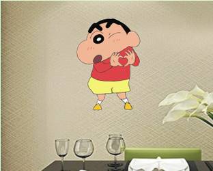 Varadvinayak 33 cm Crayon Shin-chan Cartoon Home & Wall art Sticker For Kids Room Self Adhesive Sticker