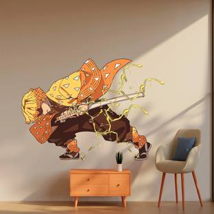 ArtfulDecals 24 inch Adorable Aesthetic Zenitsu Wall sticker for your Home decoration Self Adhesive Sticker