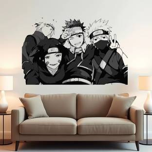 WallBiirds 60 cm Naruto Team Minato Anime wall sticker Self Adhesive Sticker