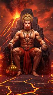 swaroopa 16.5 inch Maruti Hanuman ji A3 size non tearable sticker Self Adhesive Sticker