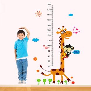 Inkfence 180 cm Children Height Measure/Height Chart Wall Stickers Self Adhesive Sticker