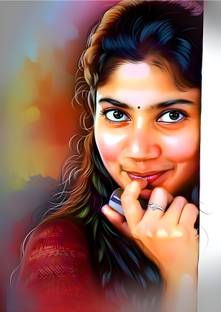 Dumdic 30 cm Sai Pallavi A4 Strong Self Adhesive Sticker