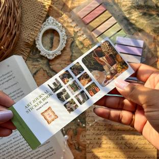 SHOP ABC 15 cm Art Journal Sticker Book - variant Green |90 sticker in this book Non-Reusable Sticker