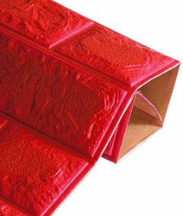 Flipkart SmartBuy 77 cm 3D Brick Wallpaper For Wall Self Adhesive Sticker