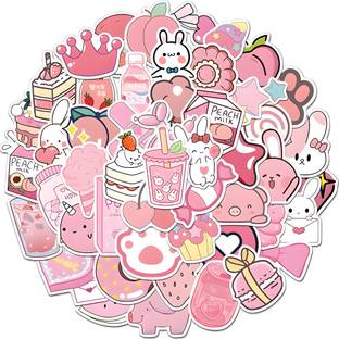 sethienterprise 4 cm Kawaii Stickers For Laptop, Journal, Guitar, Mobile Phone Self Adhesive Sticker