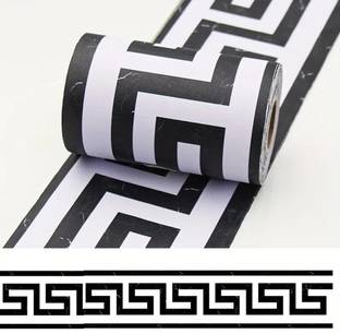 SKOFRI 1000 cm Wallpaper Border Self-Adhesive PVC Decorative Border for Bathroom Living Room Self Adhesive Sticker