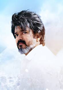 Eltass 30 cm Vijay wall sticker - Leo vijay wall sticker for living room Self Adhesive Sticker