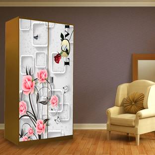 PR DESIGN SOLUTION 213.36 cm Almirah Door Wallpaper Sticker (39 inch x 84 inch ) Self Adhesive Sticker