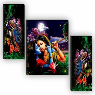 saf 3 cm Radha Krishna religious UV textured self adeshive MDF painting sticker Double-sided Sticker