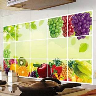 JAAMSO ROYALS 75 cm Nature Mix Fruits Design Removable Kitchen Wall Sticker( 75 CM x 45 CM ) Self Adhesive Sticker