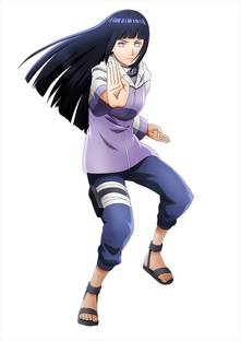 santer 30 cm Hinata wall sticker - Naruto And Hinata Hyuga wall stickers Glow in the Dark Sticker