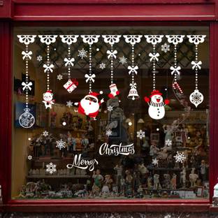 Flipkart SmartBuy 60 cm Christmas Window Snowflake Cling Self Adhesive Christmas Sticker (60CM x 90CM) Self Adhesive Sticker