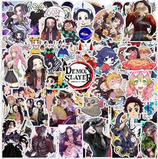 ThePaper9Store 6 cm Demon Slayer stickers Laptop, Phone Case, Guitar, etc. Waterproof Residue Free Self Adhesive Sticker