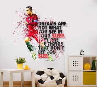 DivineDesigns 61 cm Ronaldo Dreams What you made of Self Adhesive Sticker