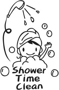 STICKER STUDIO 25 cm Bathroom Wall Sticker (Surface Covering Area - 30 x 25 cm ) Removable Sticker