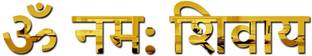 SUPER-ME 40 cm Wall, Acrylic, Stickers for [ OM NAM SHIVAY ] Wall Stickers Golden (Pack of 1) Self Adhesive Sticker