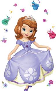 Epithet Studio 94 cm princesa sofia multicolor for wall for home décor ( 94 cm X 58cm) Self Adhesive Sticker