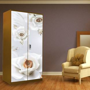 PR DESIGN SOLUTION 60.96 cm Almirah Door Wallpaper Sticker (39 inch x 84 inch ) Self Adhesive Sticker