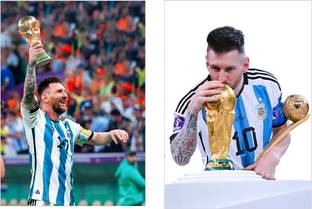 Starxdecals 30 cm Messi wall sticker - Messi with set of two wall sticker Self Adhesive Sticker